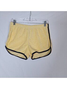 Loop Terry Yellow Terry Cloth Shorts size Large Women